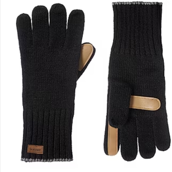 Isotoner Womans Lightweight SmartDri SmarTouch Screen Cold Weather Gloves Black - Picture 1 of 8